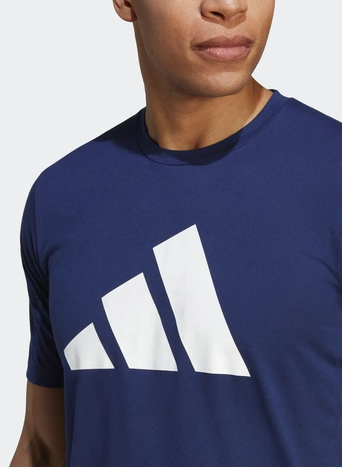 Футболка тренировочная с принтом Train Essentials Feelready Adidas, темно-синий — фото 3