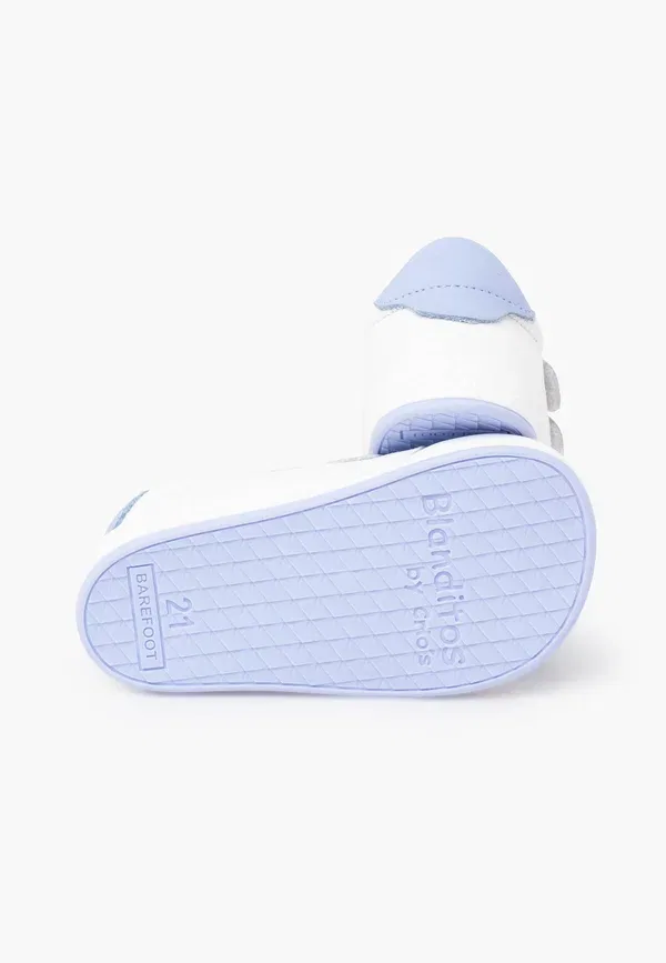 Ботинки кожаные Baby shoes Pisamonas Blanco, Y Azul, белый/синий — фото 4