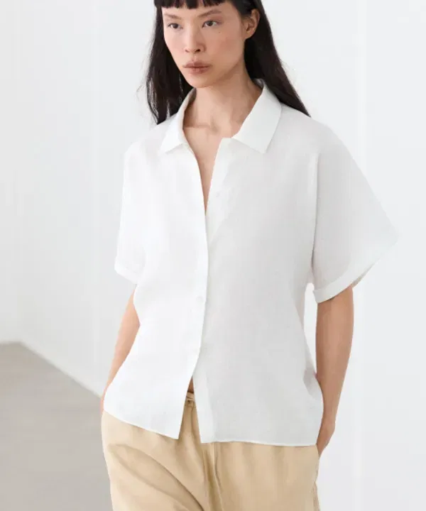 Рубашка из льна 100% Massimo Dutti