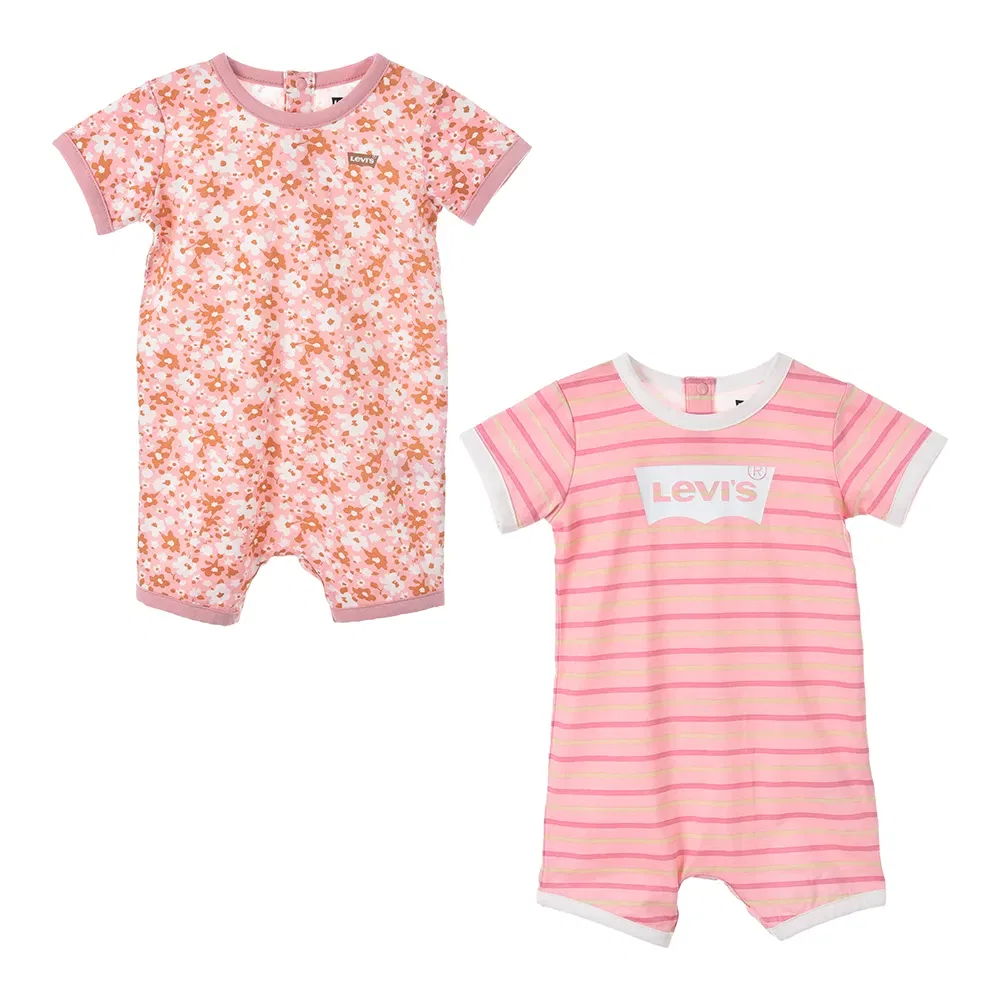 Детский комбинезон для девочек с полоской Stripe Romper Overall Levi's, Pink