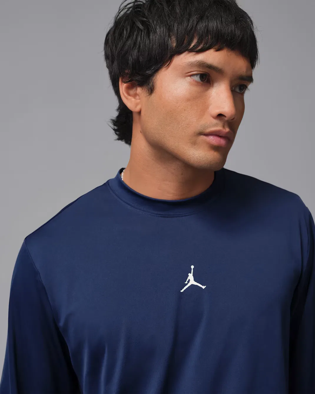 Мужская футболка с длинными рукавами Dri-FIT Jordan Sport Essentials, Midnight Navy — фото 3