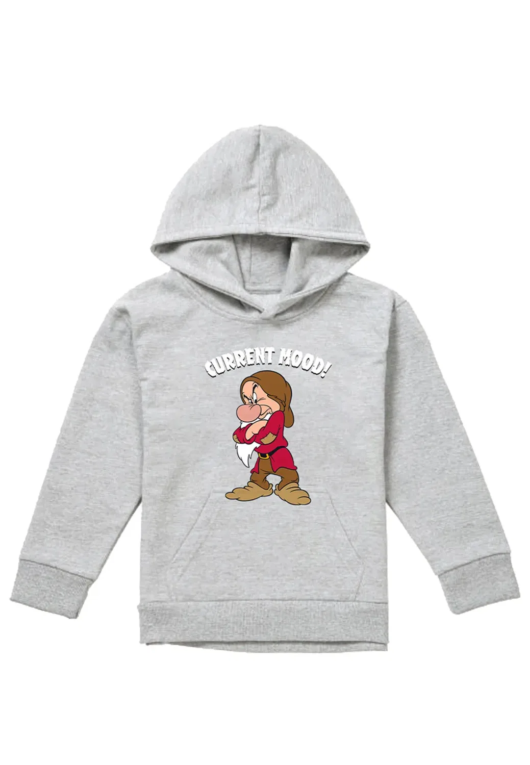 Детский худи с принтом Grumpy Youth Kids Pull-Over Hoodie Snow White, Grey