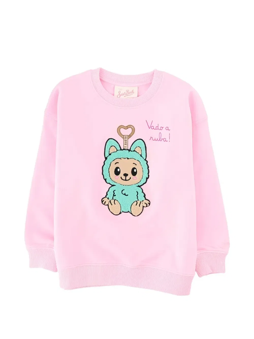 Свитер с нашивкой Mc2 Saint Barth Kids, розовый