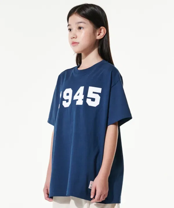 Футболка с принтом Giant Fit 1945 Takeasy Kids, винтажный синий — фото 2