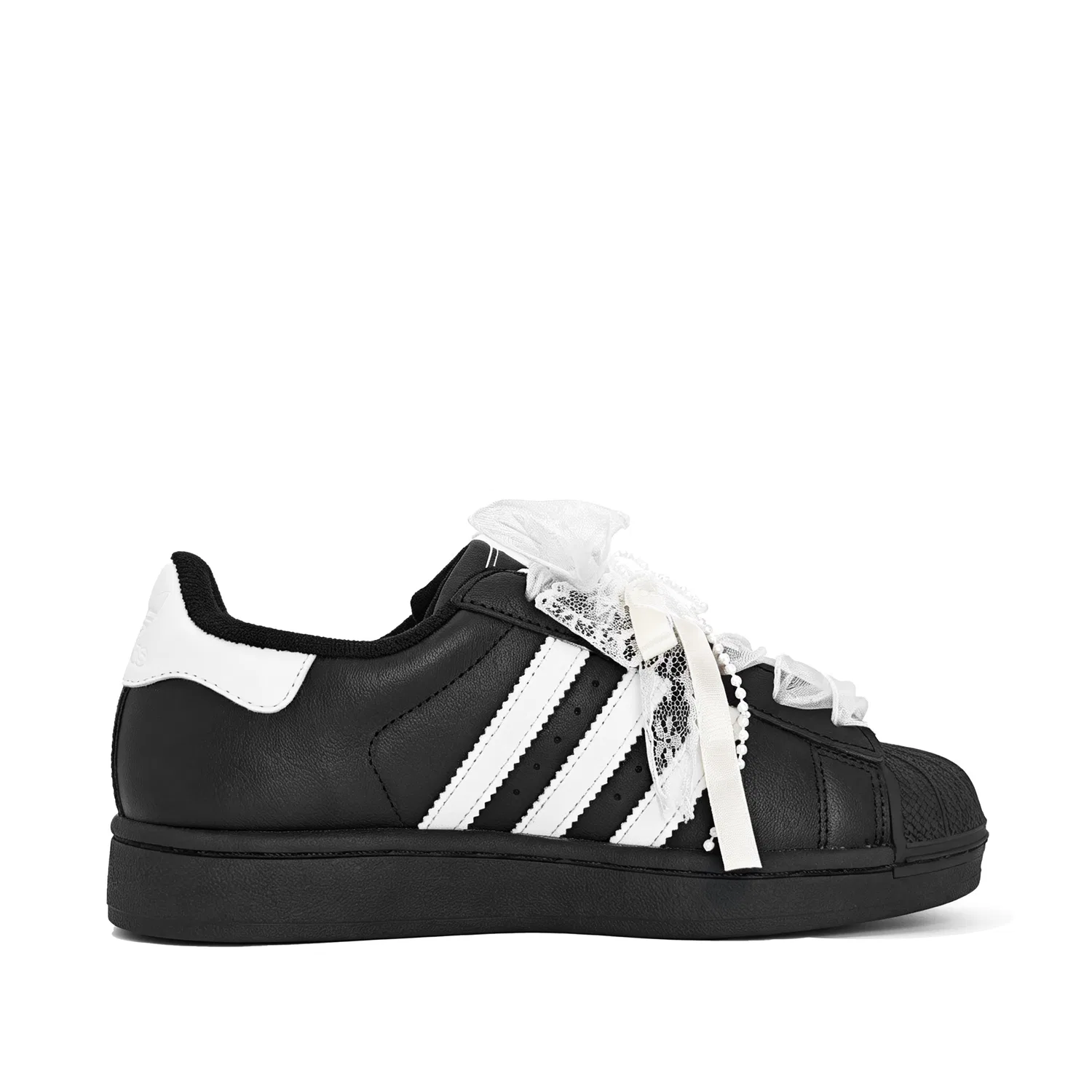 Детские кроссовки для скейтбординга с декором Adidas Originals, Black & White — фото 4