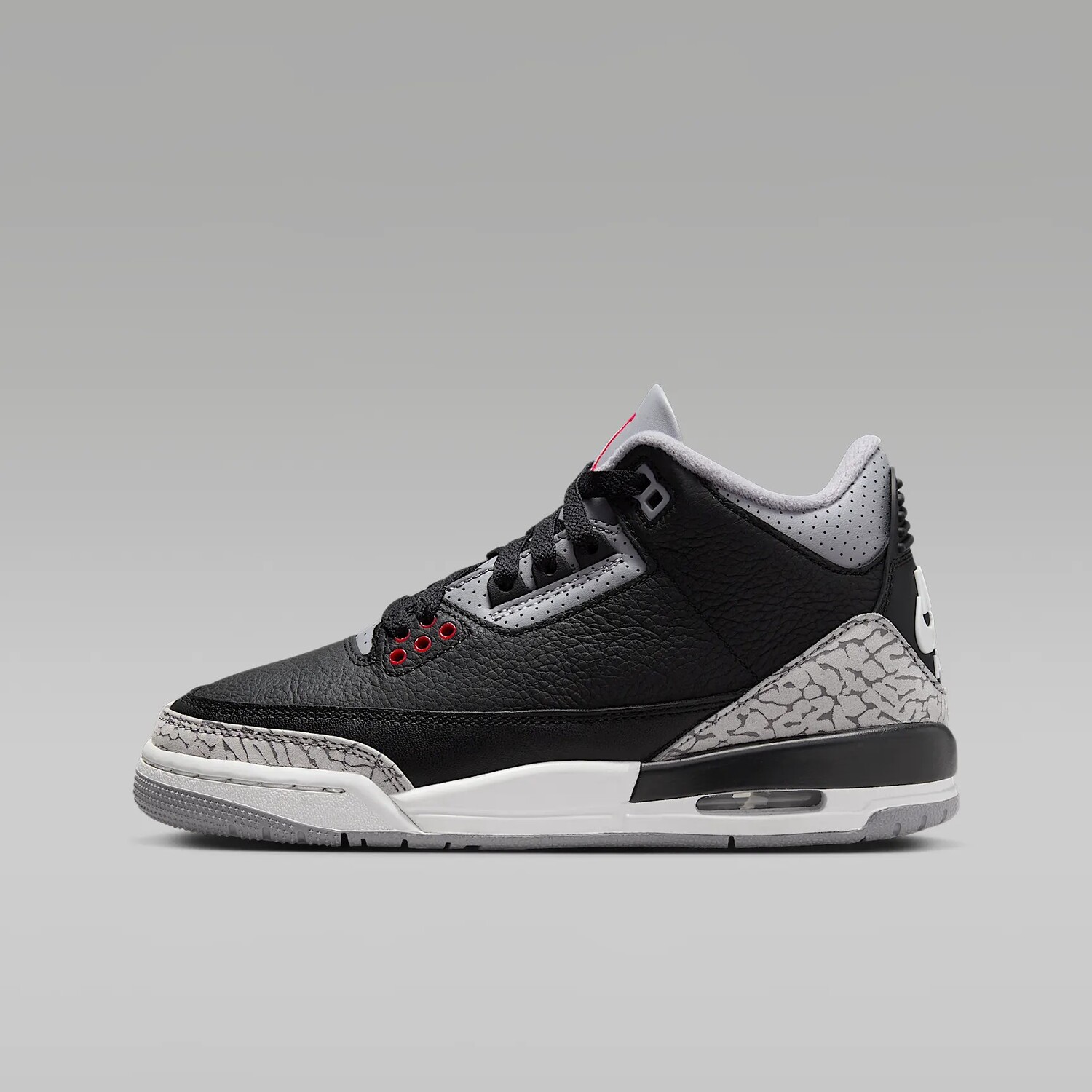 

Кроссовки для подростков Nike Air Jordan 3 Retro 'Black Cement', черный/серый