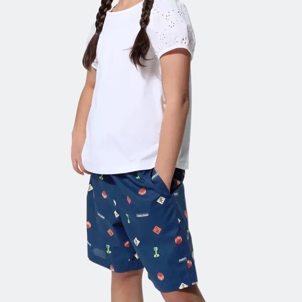 Детские шорты хлопковые UNIQLO, Dark Blue — фото 4
