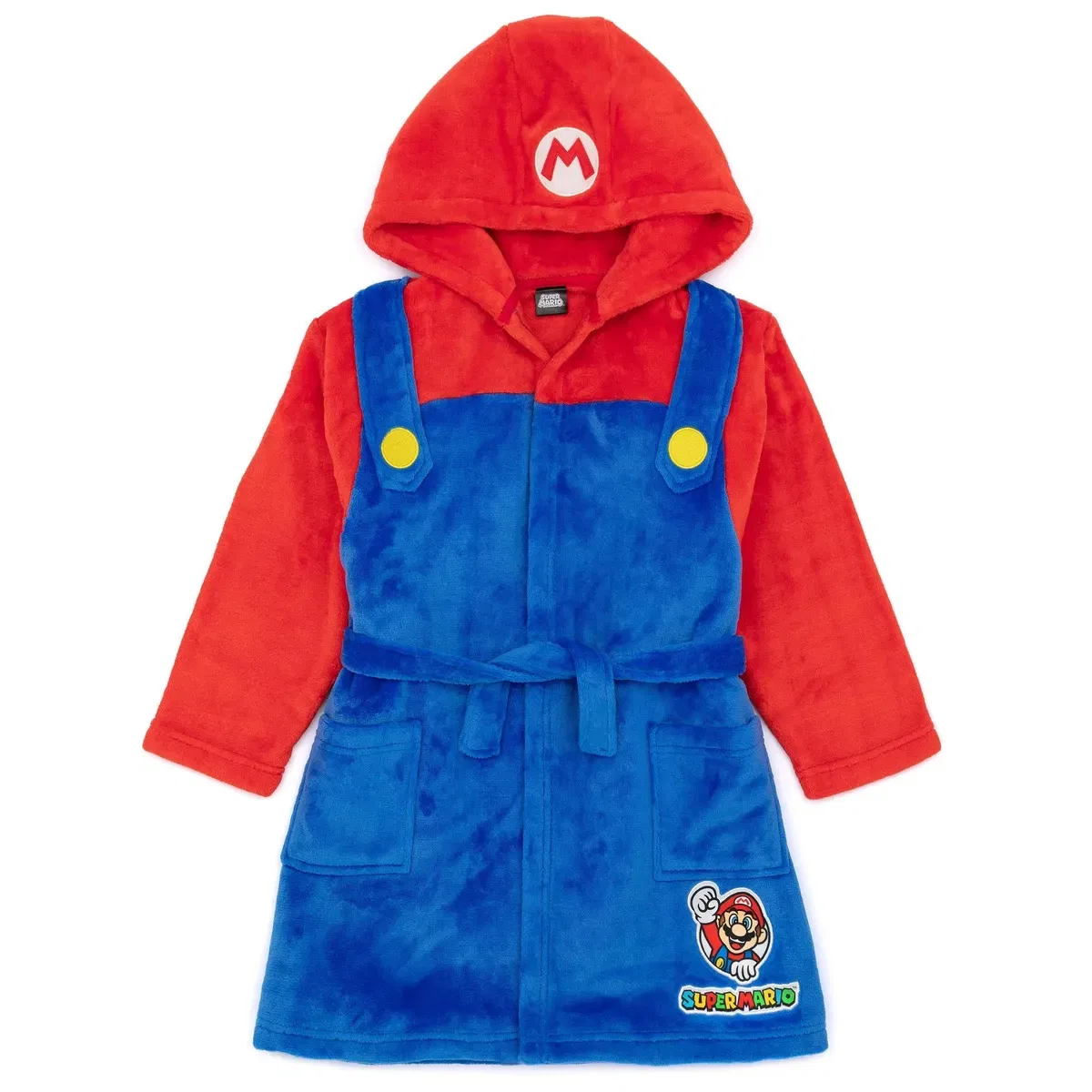 Детский халат с капюшоном Super Mario для мальчиков Nintendo, Blue