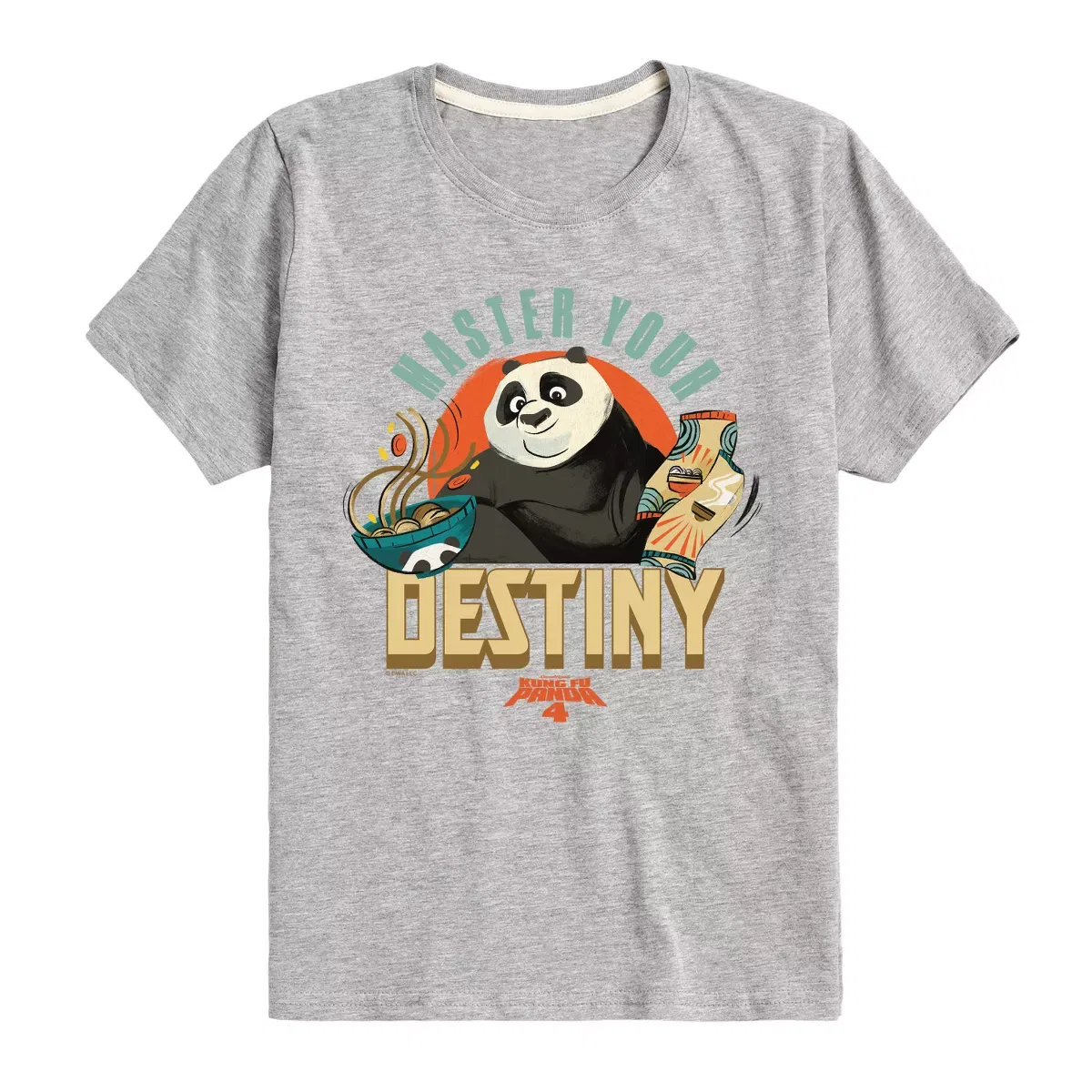 Детское футболка с принтом Kung Fu Panda 4 Master Your Destiny Kung Fu Panda, White