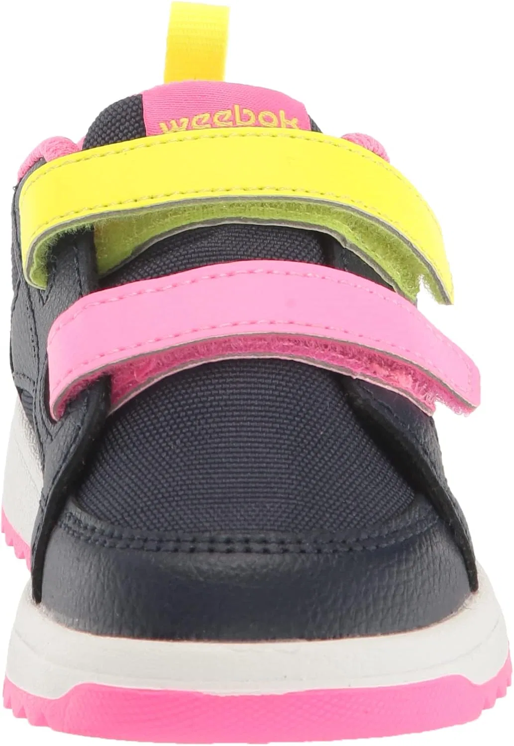 Детские кроссовки для девочек Weebok Low Reebok, Vector Navy/Atomic Pink/Solar Acid Yellow — фото 2