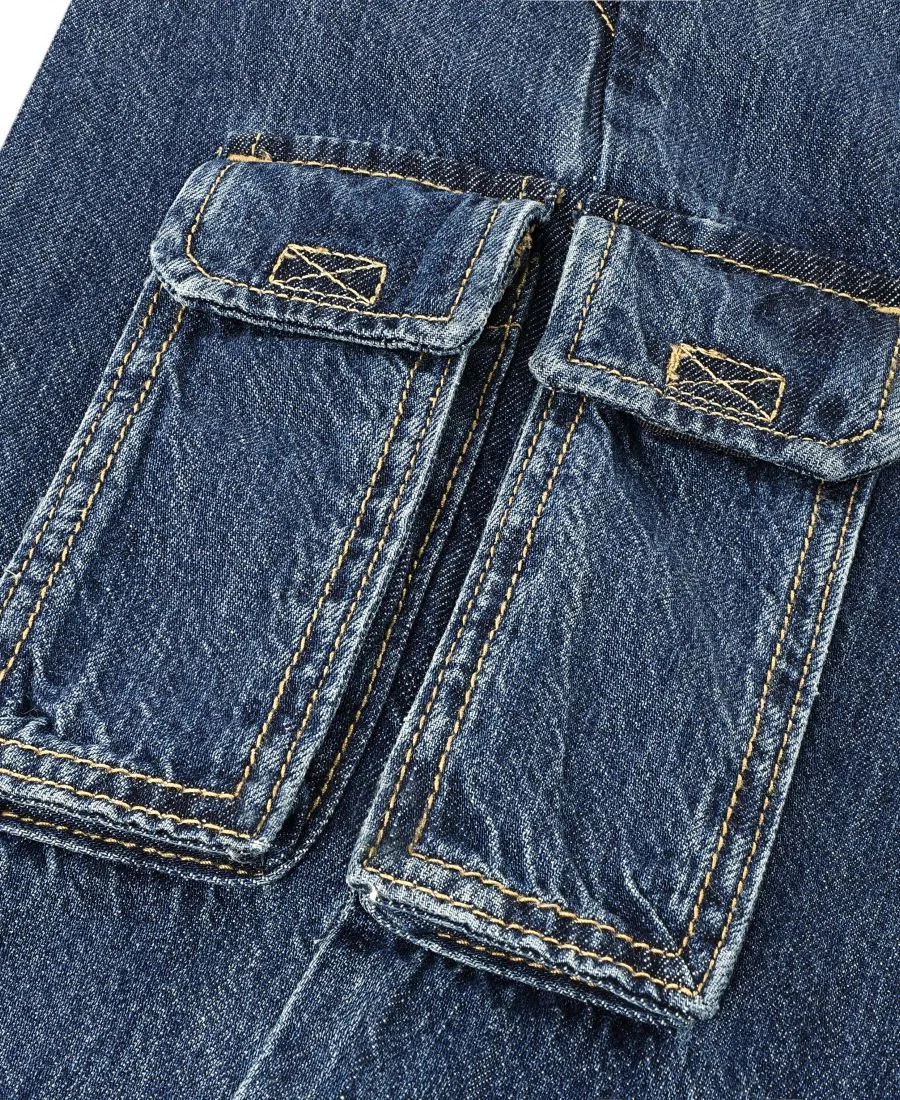 Мешковатые карго-джинсы с утилитарными карманами для мальчика abercrombie kids, Fire — фото 4