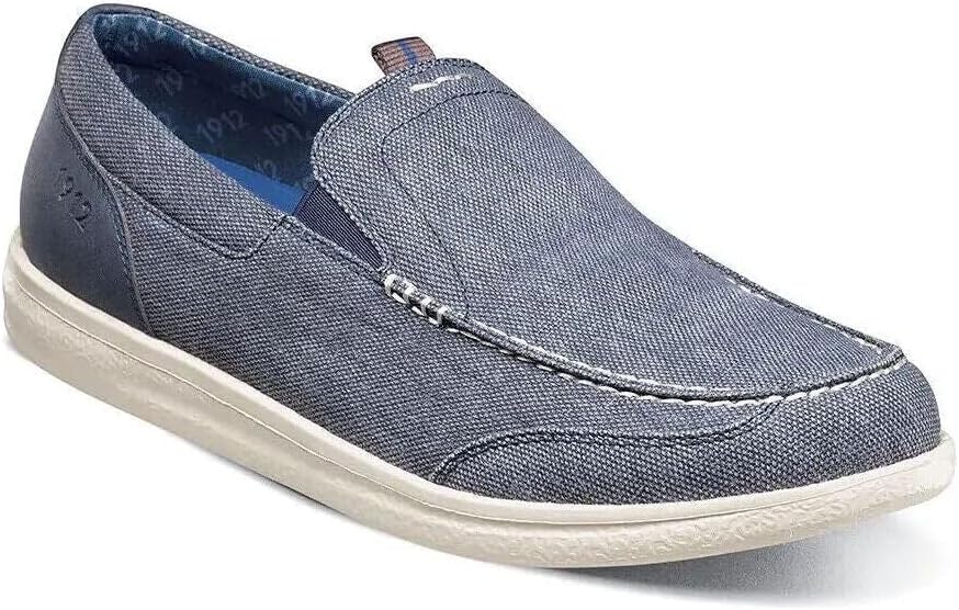 

Мужские мокасины Nunn Bush Brewski с тканевым верхом, удобные и легкие, без шнурков, темно-синий