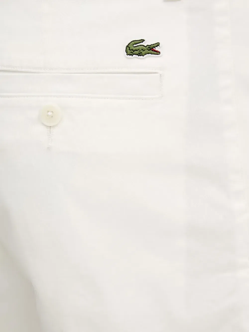 Шорты-чиносы с нашивкой-логотипом Lacoste, белый — фото 4