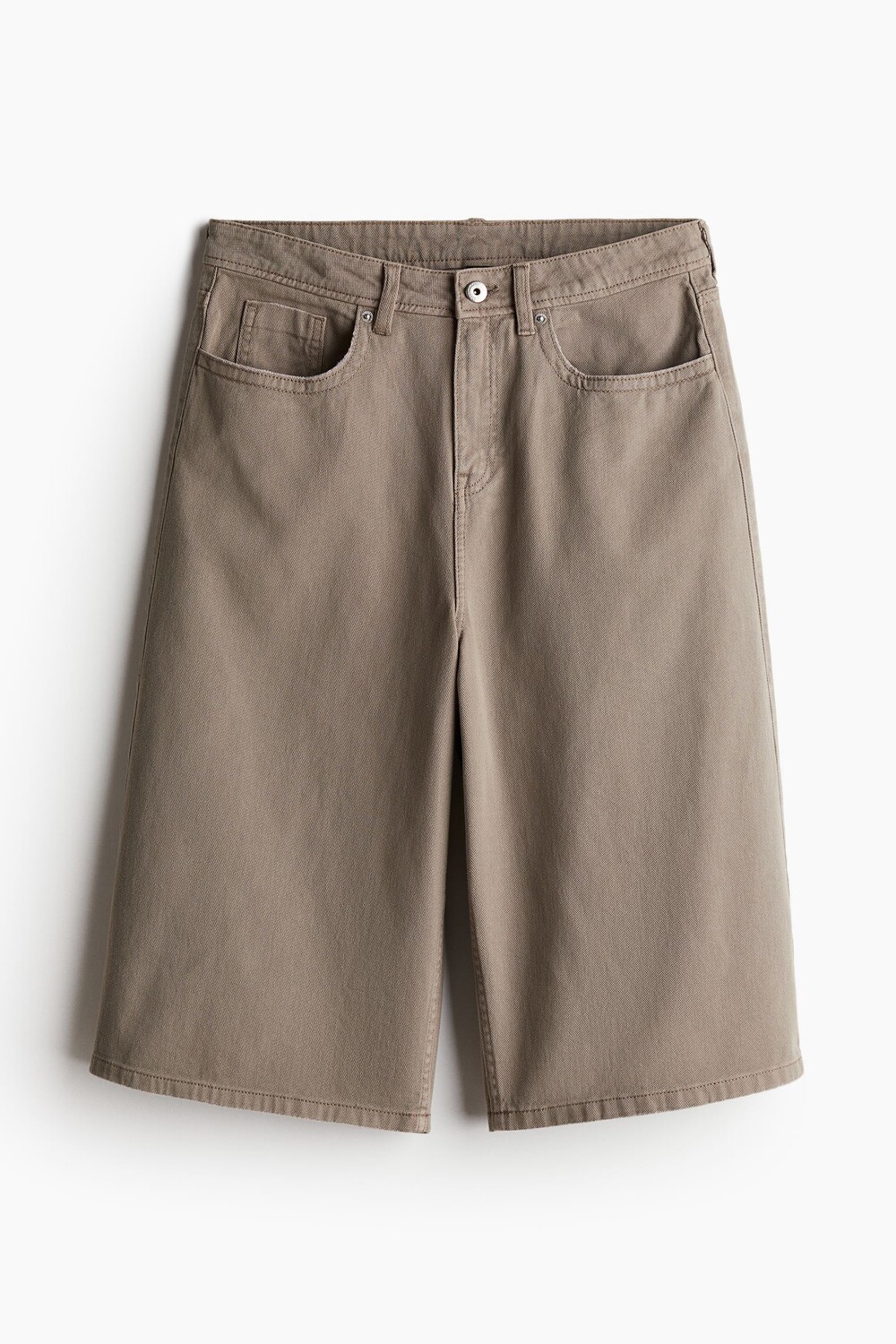 

Шорты H&M Knee-length Twill, серо-коричневый