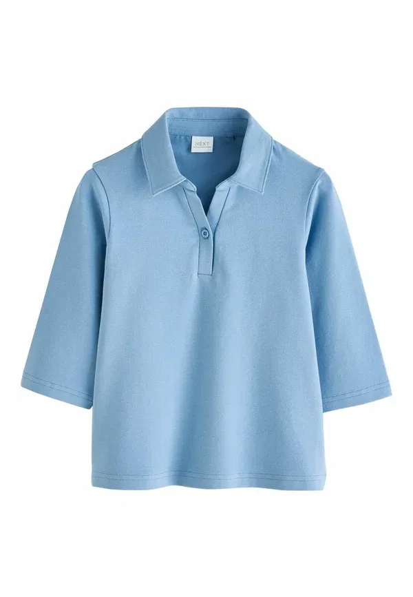 Футболка поло хлопковая эластан polo shirt Next Blue, синий — фото 2