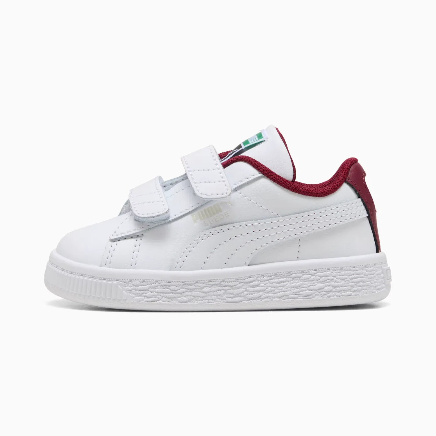 Удобная обувь для малышей Suede Puma, Puma White-Team Regal Red