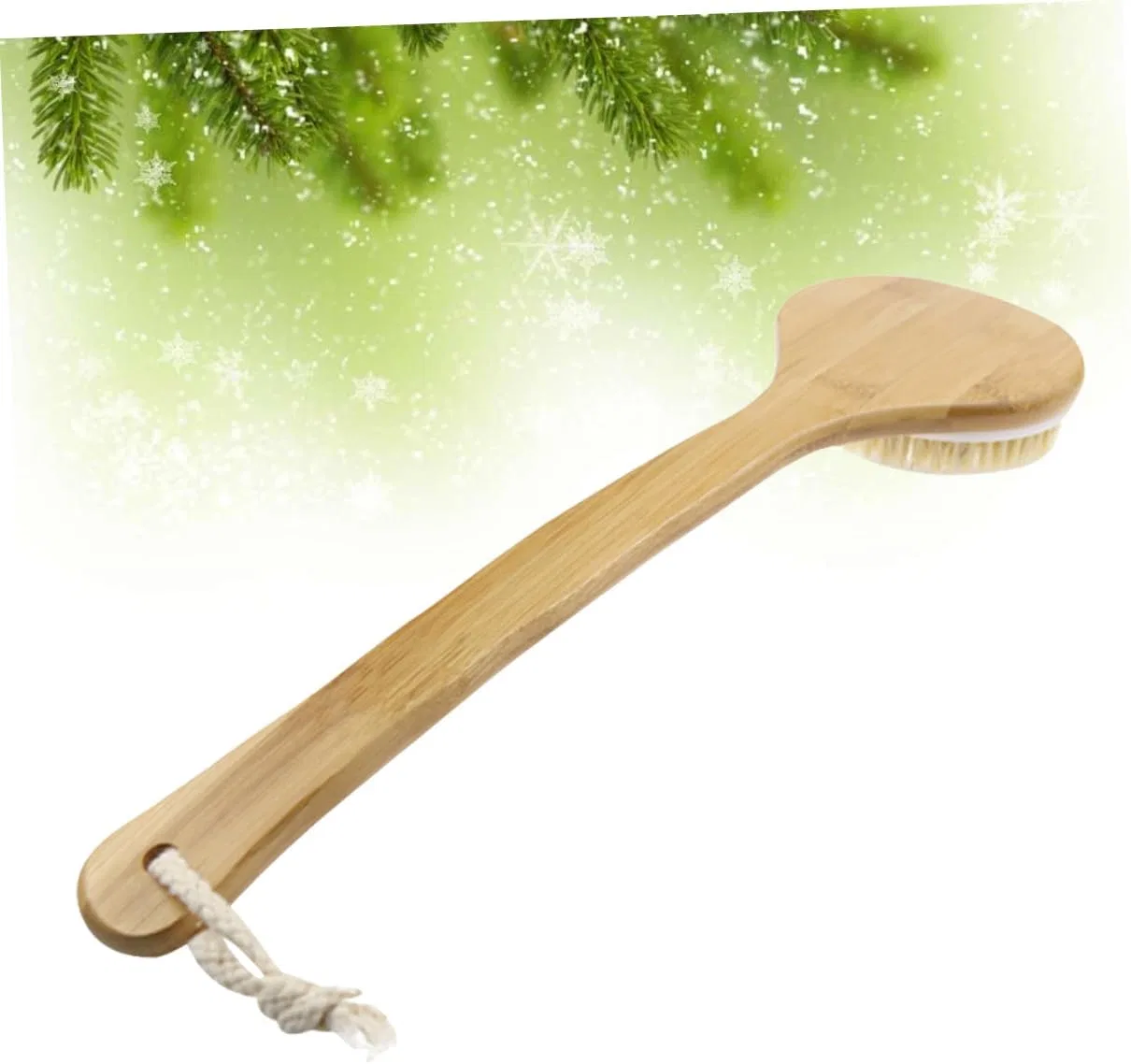 Щетка для тела Bamboo Shower Brush, NIYANGLE, 1 шт, 40x11x3.4 см, Khaki — фото 4