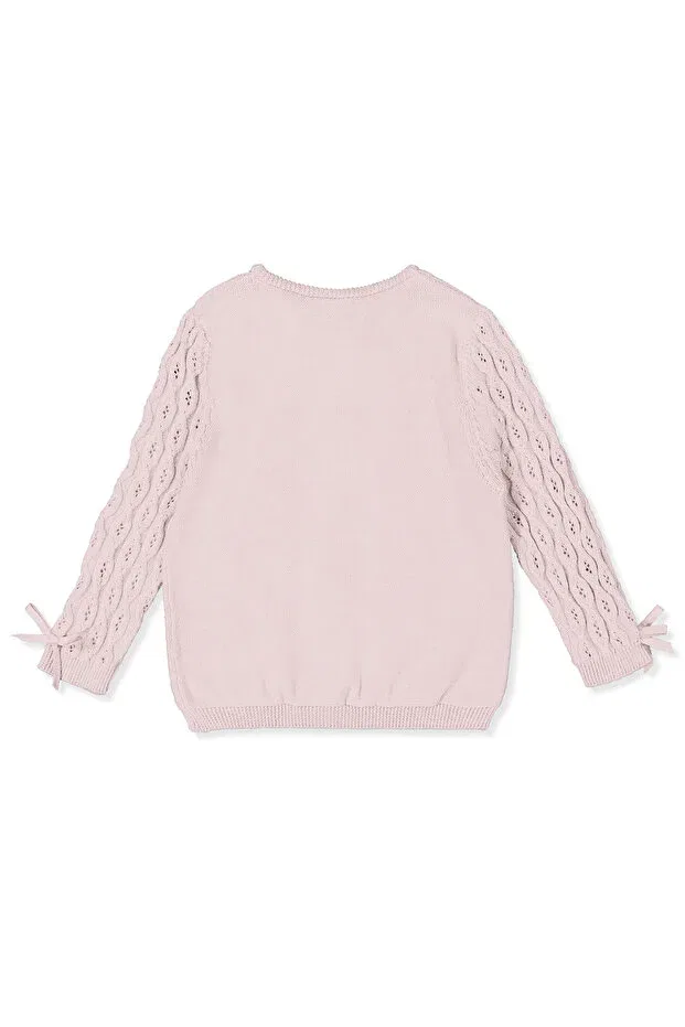 Детский кардиган с принтом Tri̇Ko hirka (burgu pattern) Bebetto, Pink — фото 2