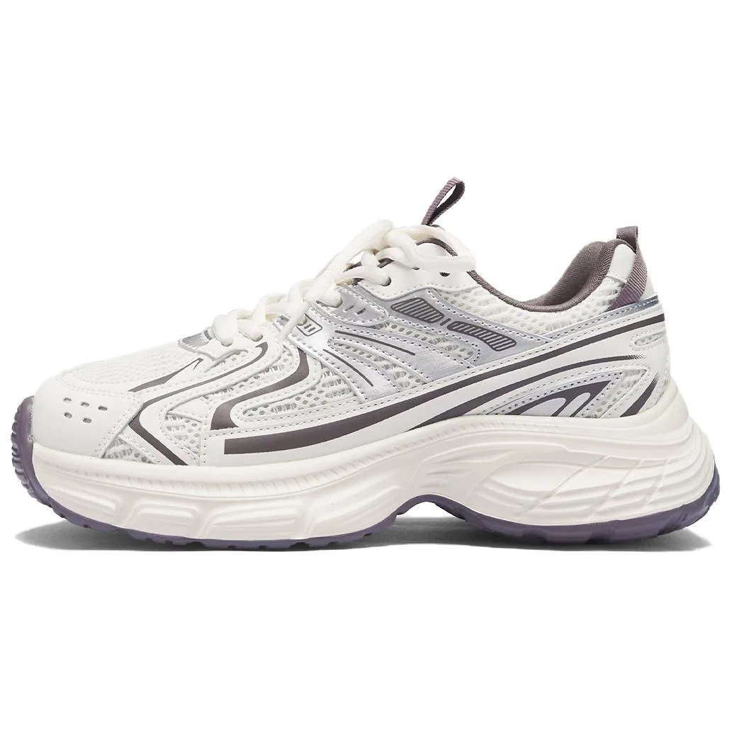 Детские кроссовки на толстой подошве с платформой 4 см Chunky Sneakers AGSDON, Beige Purple