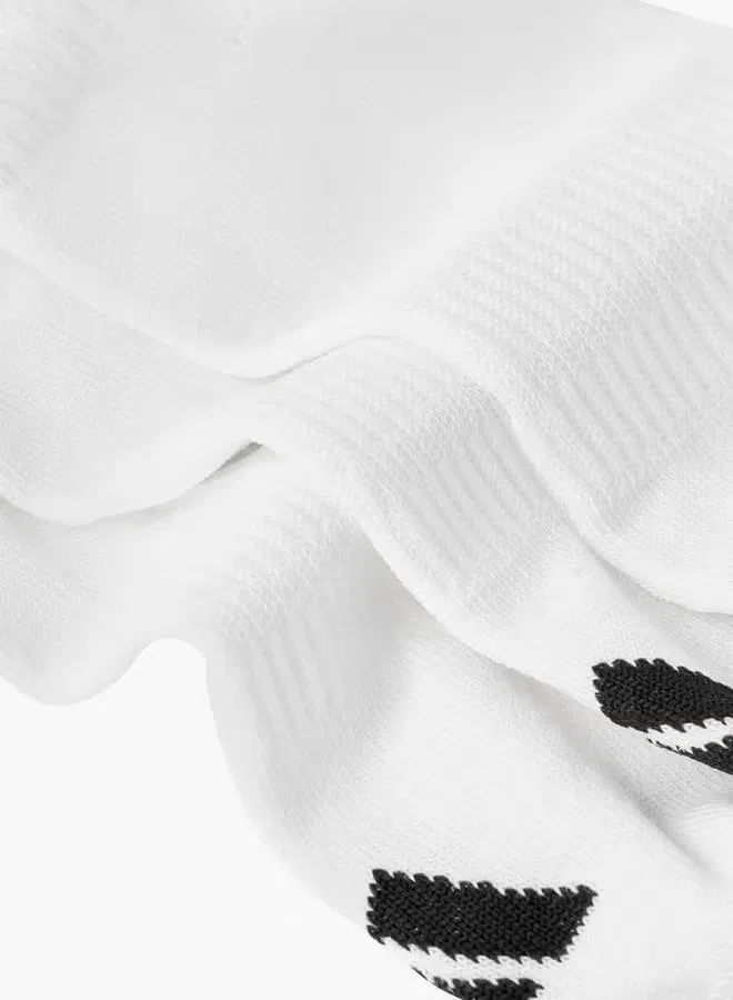 Носки комплект 3 пары с принтом логотипа Adidas, белый — фото 4