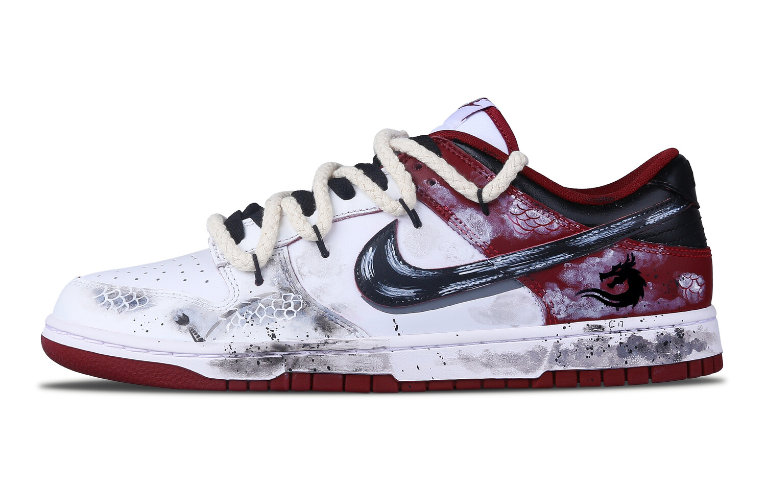 

Кроссовки Nike Dunk Skateboarding Shoes Men Low-top Red, черный