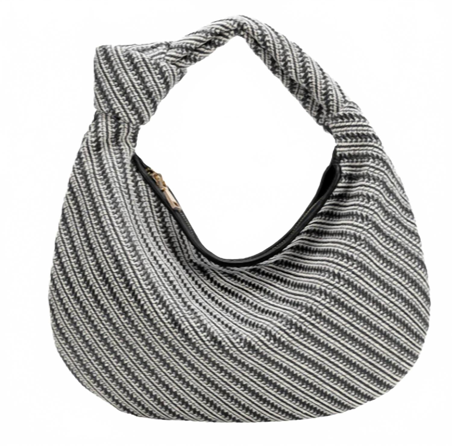 

Черная большая наплечная сумка Raffia Recycled Vegan Melie Bianco
