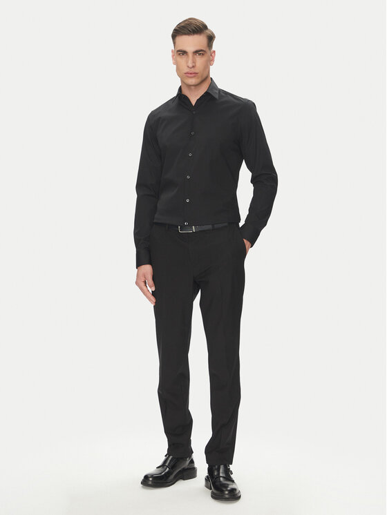Рубашка облегающего кроя Essential LV019EU000 Calvin Klein, черный — фото 2