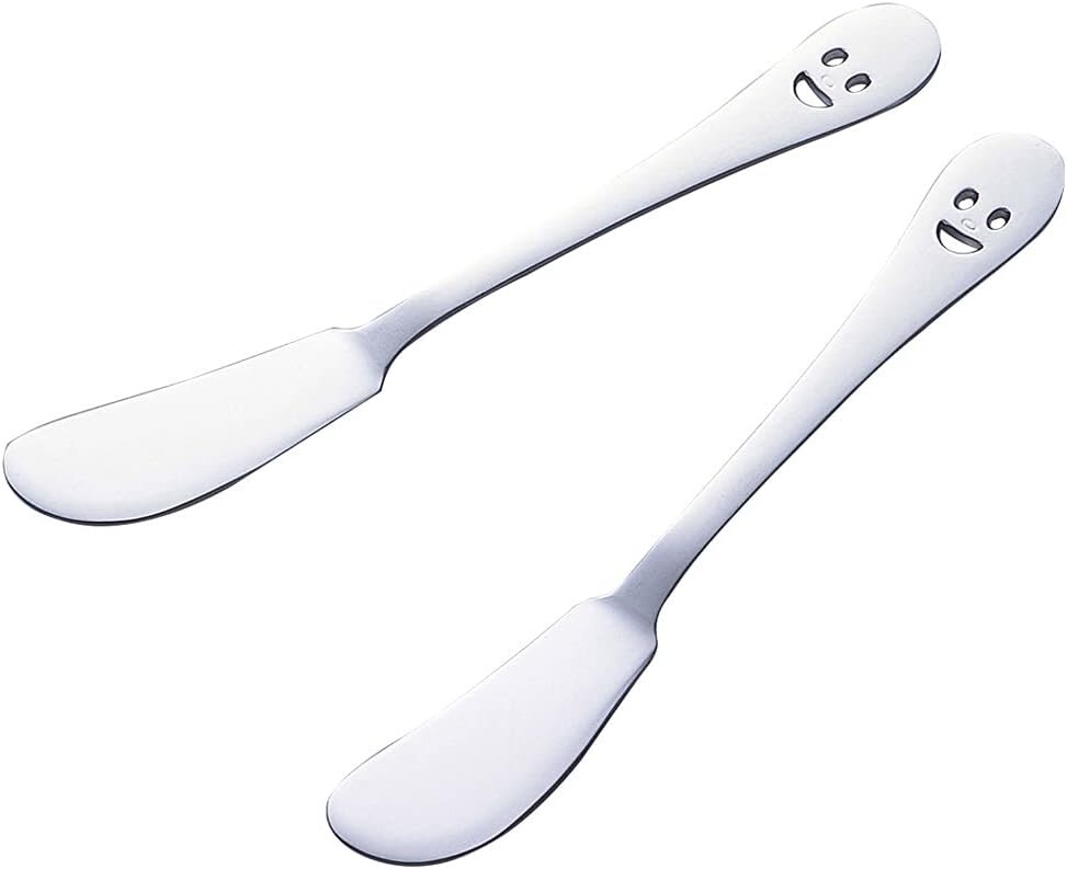 

Shimomura Kihan 26974 Niko Series Tsubamesanjo Нож для масла, набор из 2 штук, сделано в Японии, маргариновый джем из нержавеющей стали, Sliver