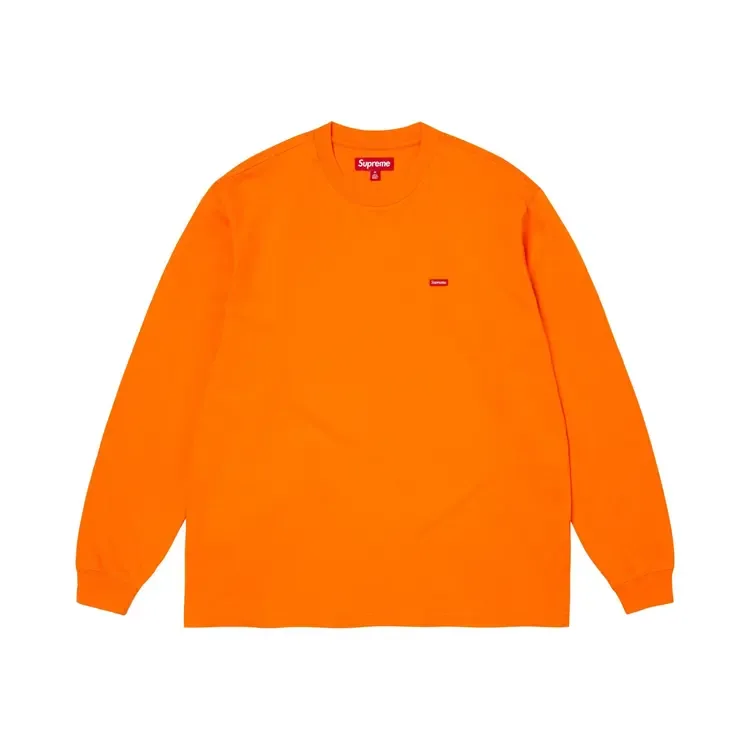 Футболка Supreme Small Box с длинными рукавами, оранжевого цвета