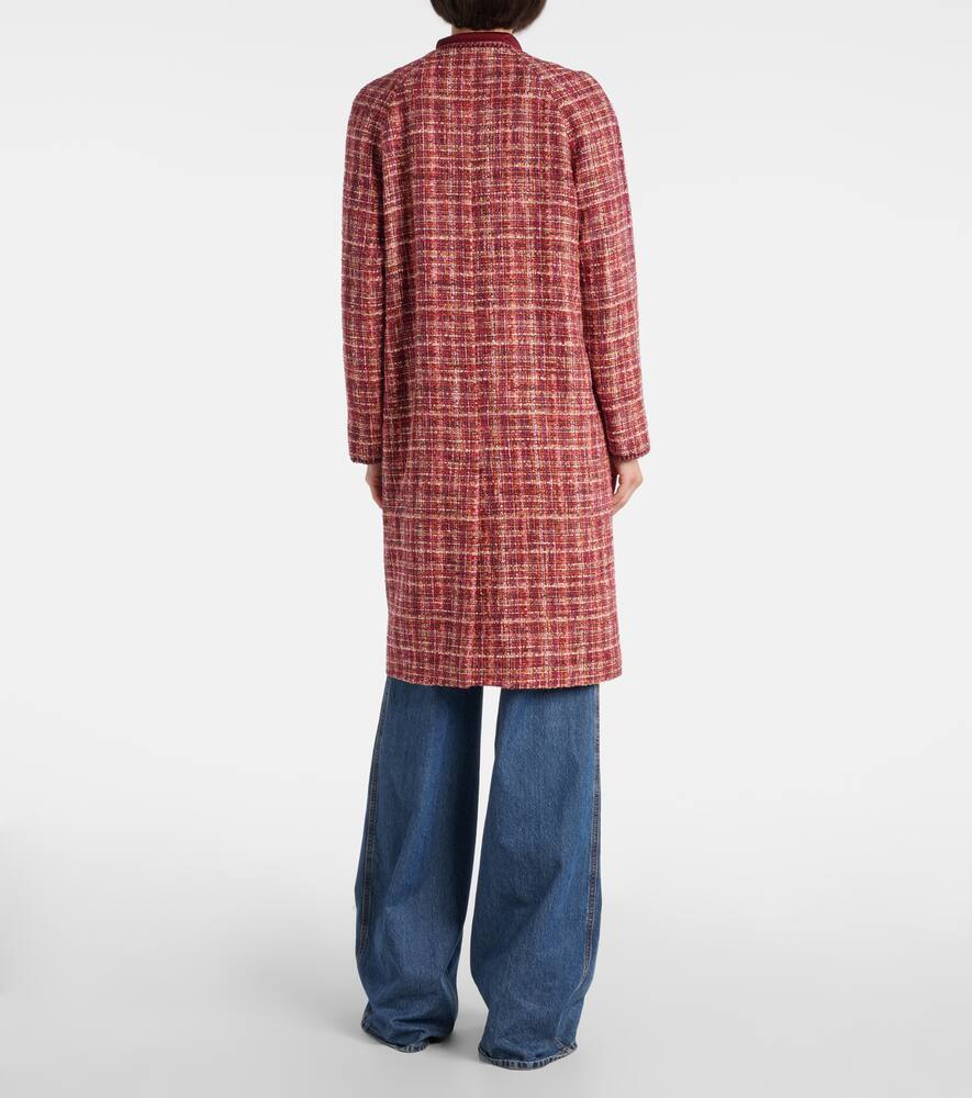 Пальто из клетчатой хлопковой и шерстяной ткани Etro, Var Multicolor F.do Bordeaux — фото 3
