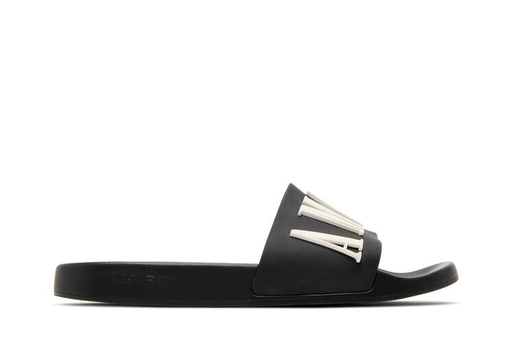 Кроссовки Amiri Logo Pool Slide Black, черный
