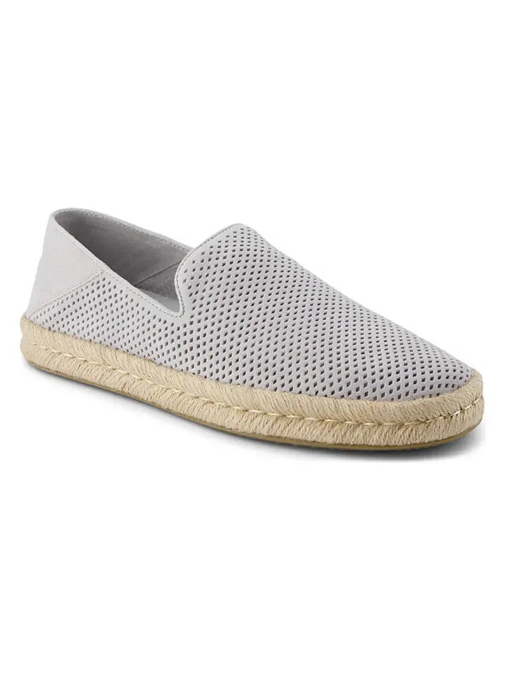 Эспадрильи кожаные TOMS серые