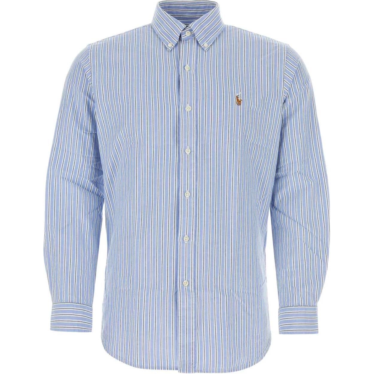 

Полосатая рубашка Оксфорд Polo Ralph Lauren, синий