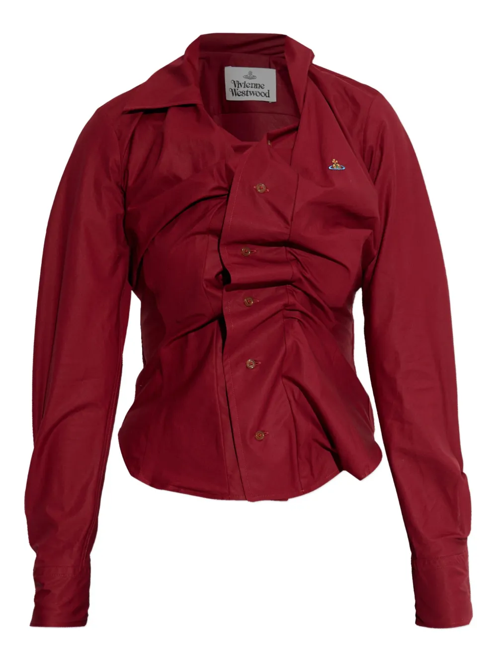 

Рубашка с пуговицами и сборкой Vivienne Westwood, красный