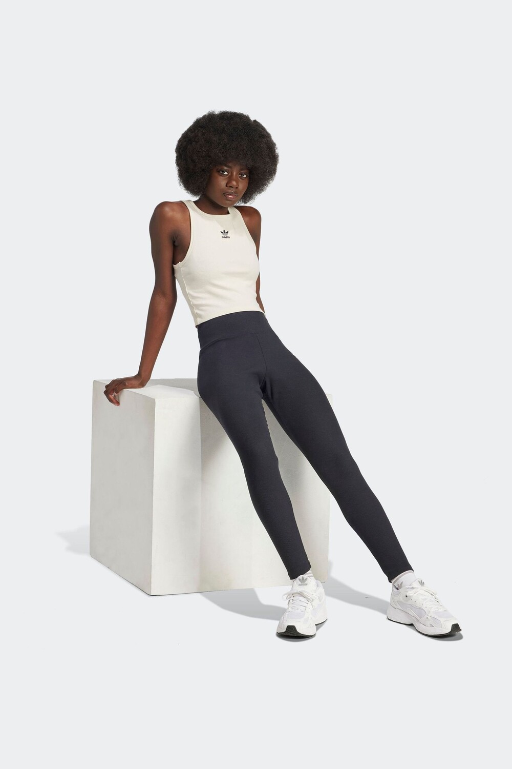 Леггинсы Adidas Essential с высокой талией Adidas Originals, черный — фото 2