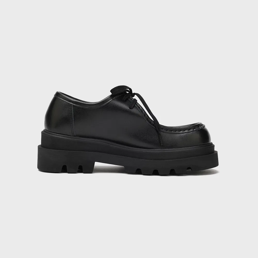 Мужские тирольские туфли Double Layered Sole чёрного цвета от Firenze.A — фото 4