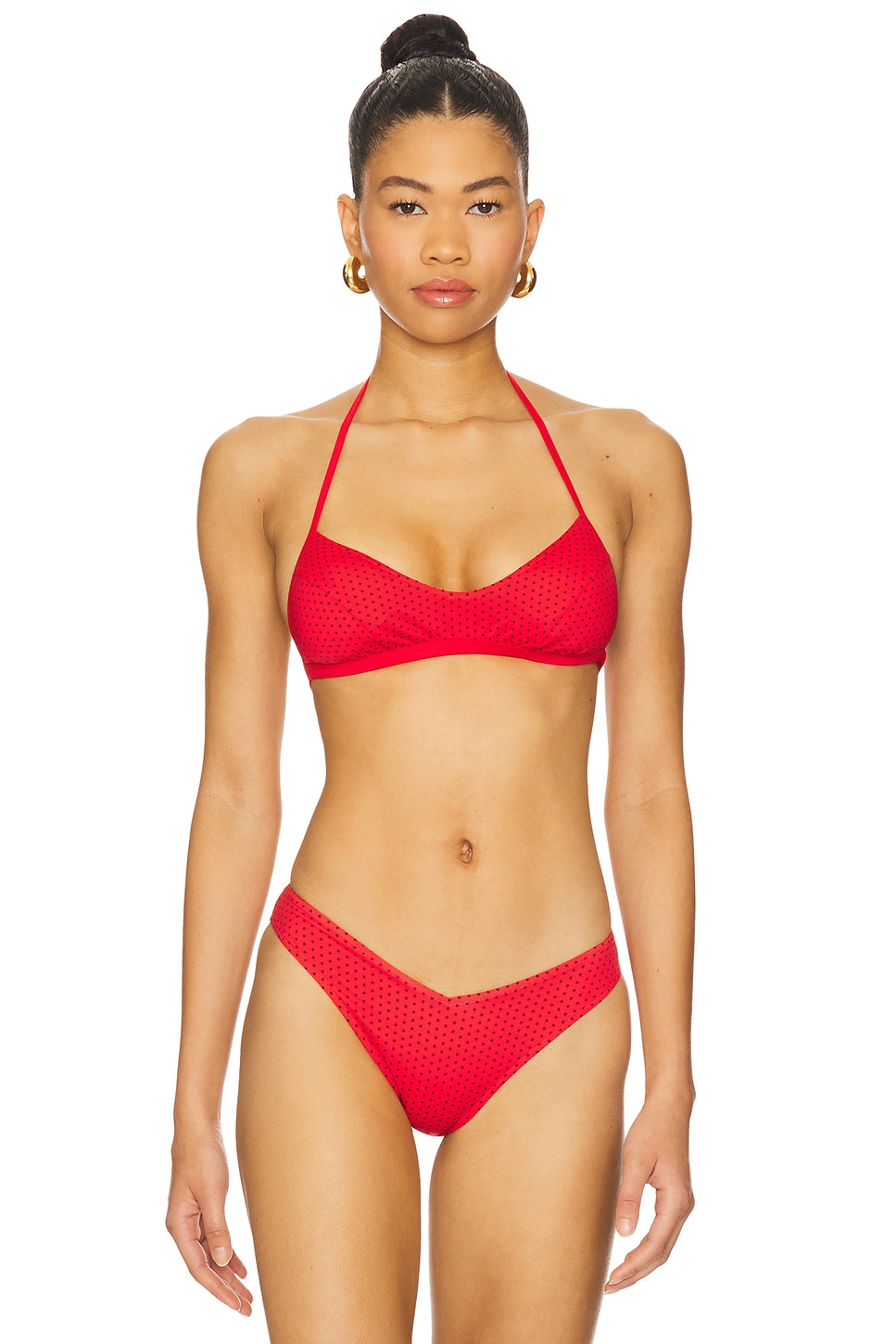 

Бикини-топ Micah от Frankies Bikinis, spice dot print