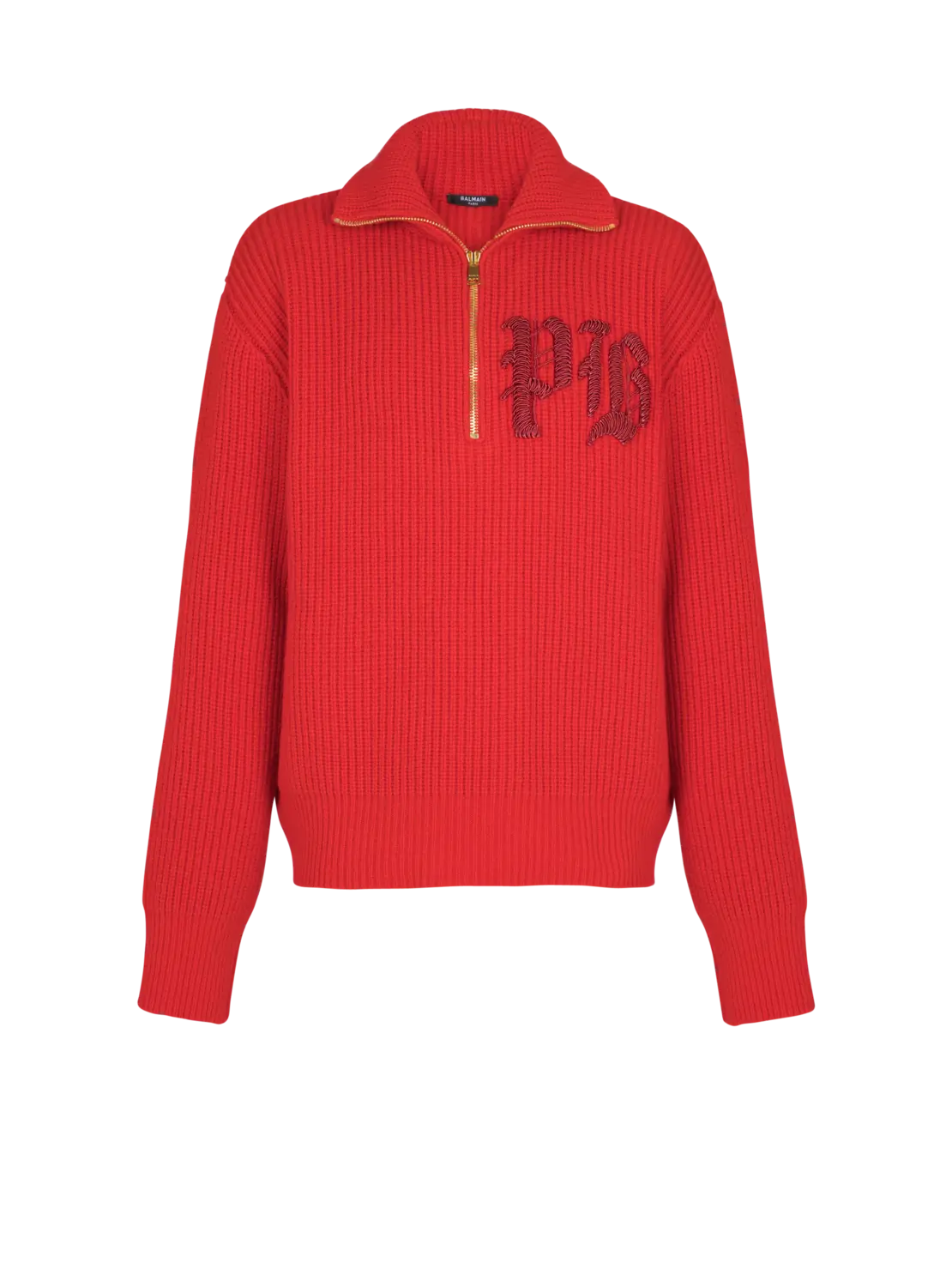 

Джемпер с косами Balmain, красный