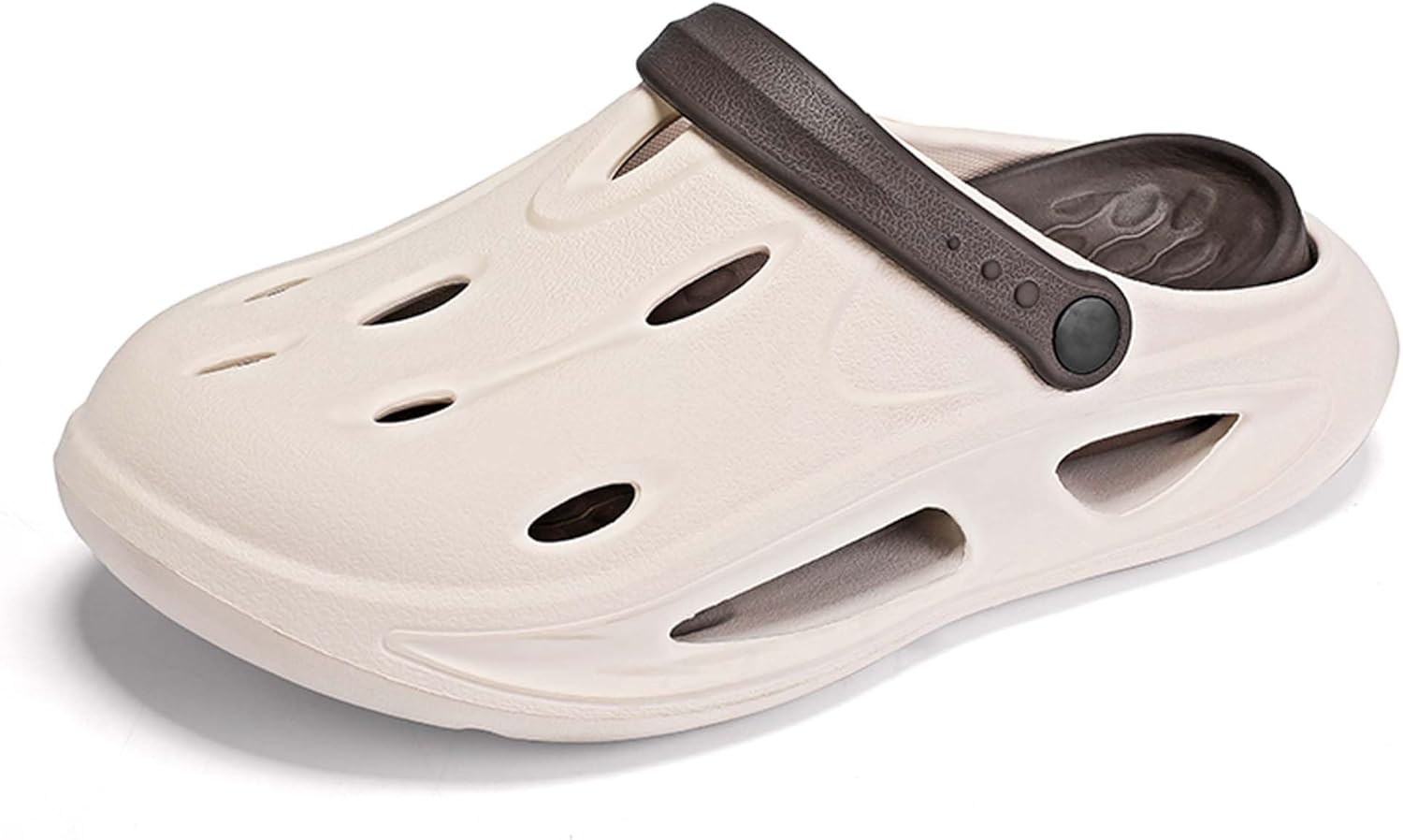 

Мужские летние сандалии UANGLI, перфорированные дышащие пляжные туфли, мягкая и комфортная обувь с толстой подошвой, противоскользящие, модные для отдыха дома и на улице, хаки