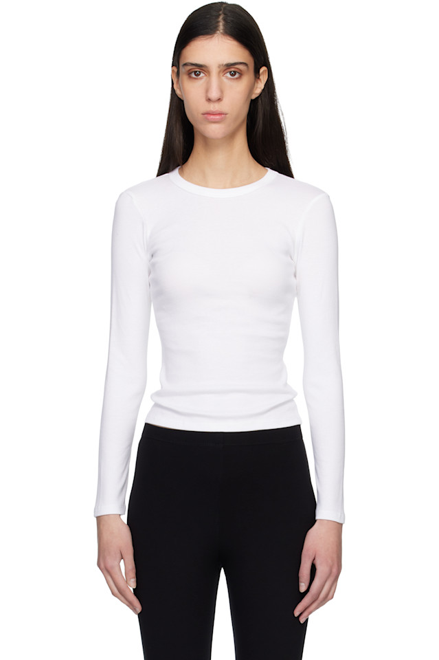 

Футболка с длинным рукавом приталенного кроя Nando Leset, белый