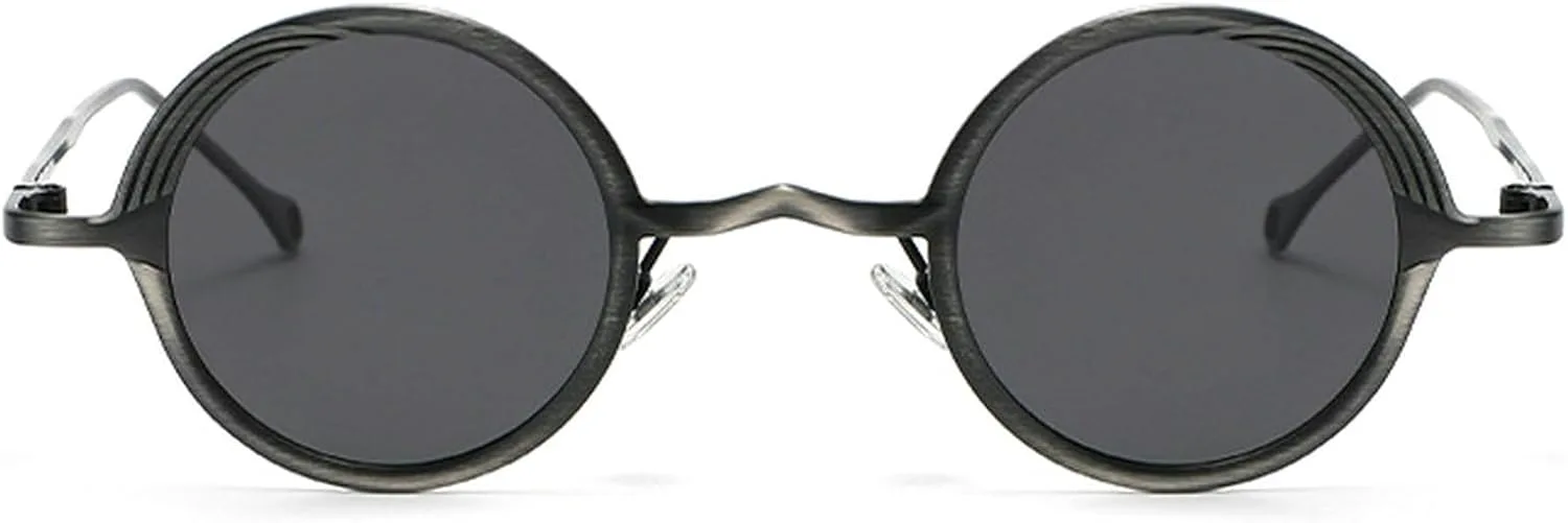 

Ретро классические металлические маленькие круглые панк-солнцезащитные очки для мужчин и женщин, поляризованные, модные солнцезащитные очки UV400 mincl, Black