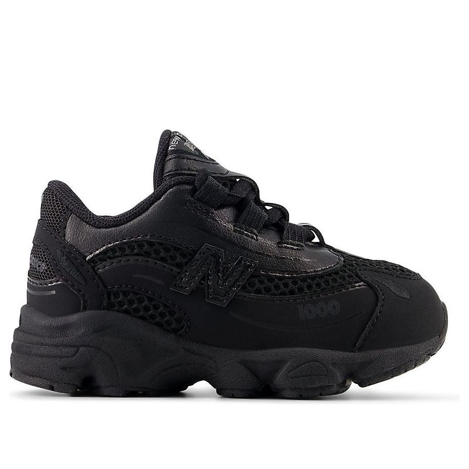 (TD) New Balance 1000 Bungee Lace 'Triple Black' — фото 2
