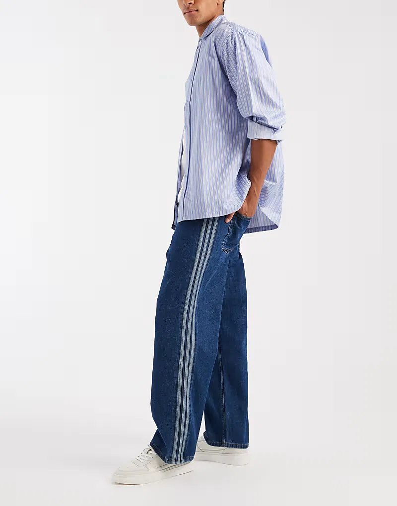 Свободные джинсы Adidas Originals Firebird, синий