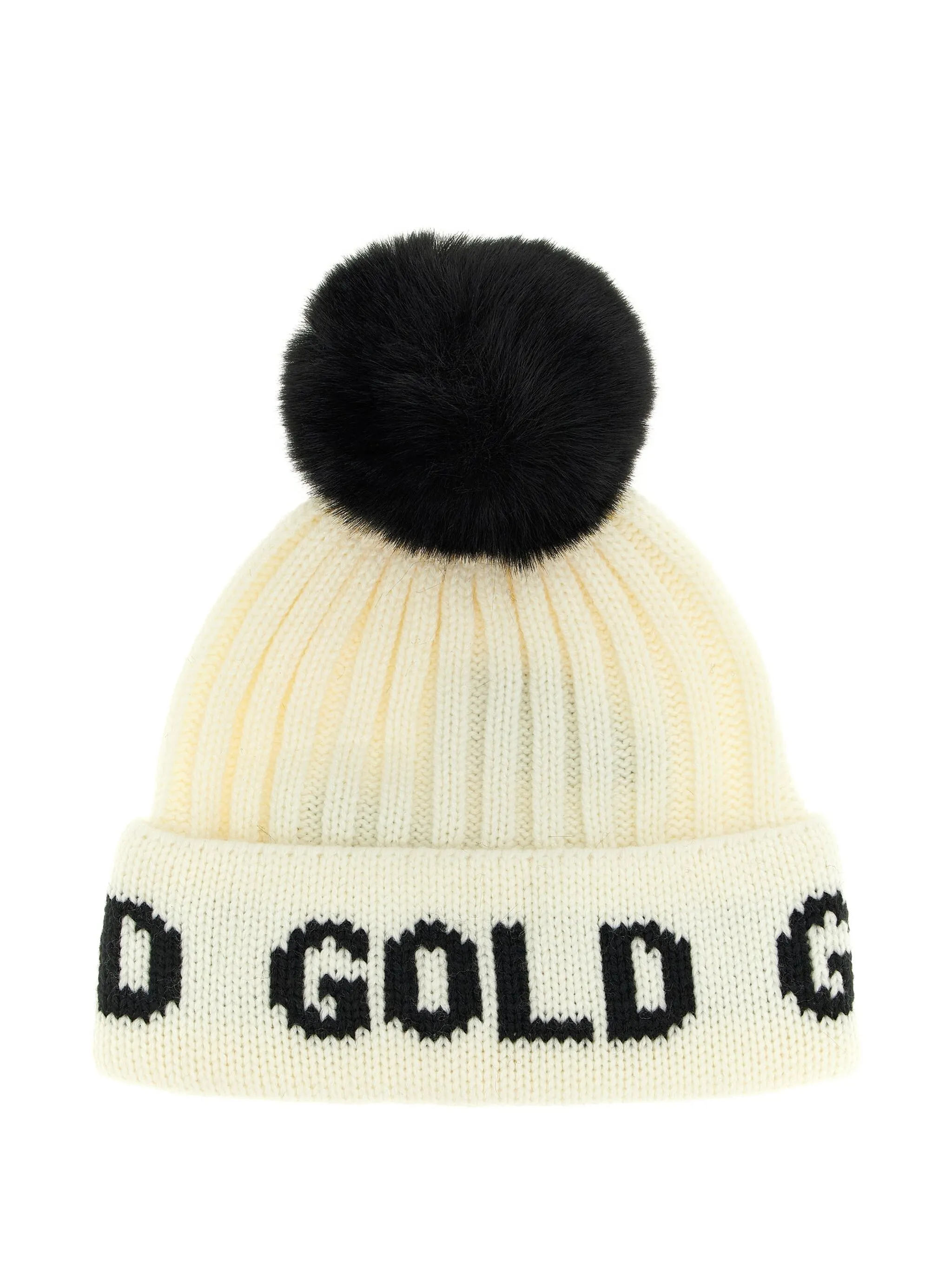 

Шапка бини в рубчик Goldbergh, белый