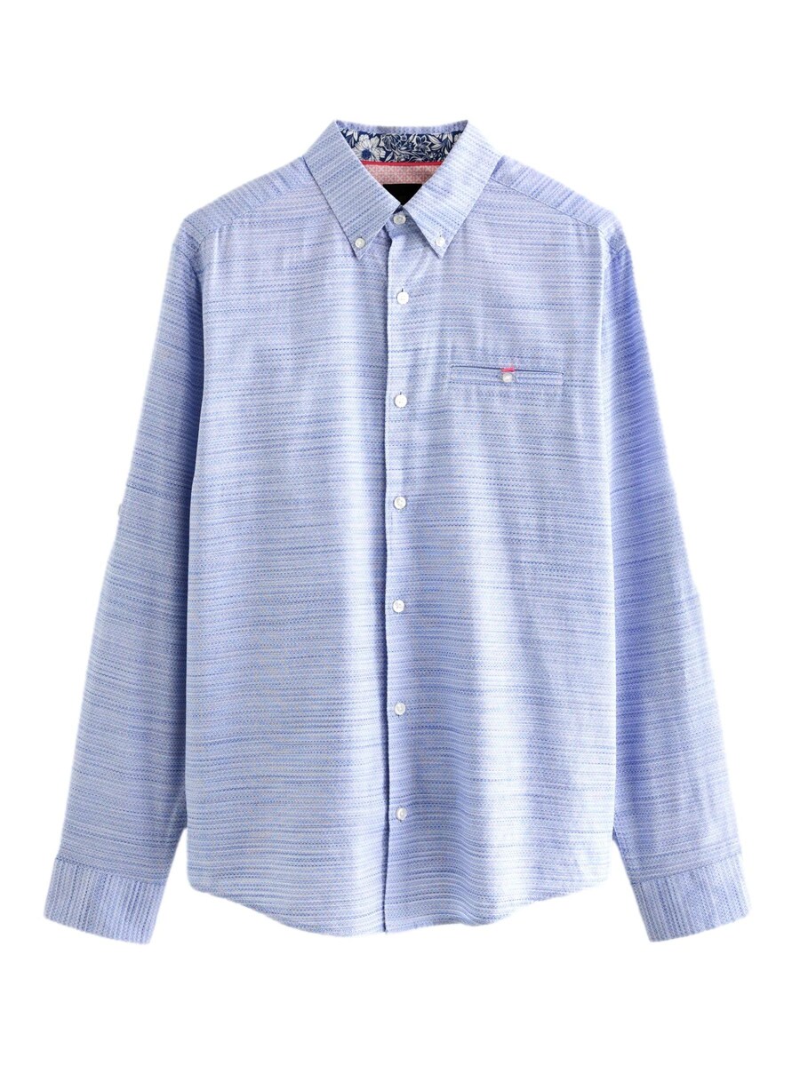 

Повседневная рубашка Next Regular fit Button Up Shirt, пятнистый синий