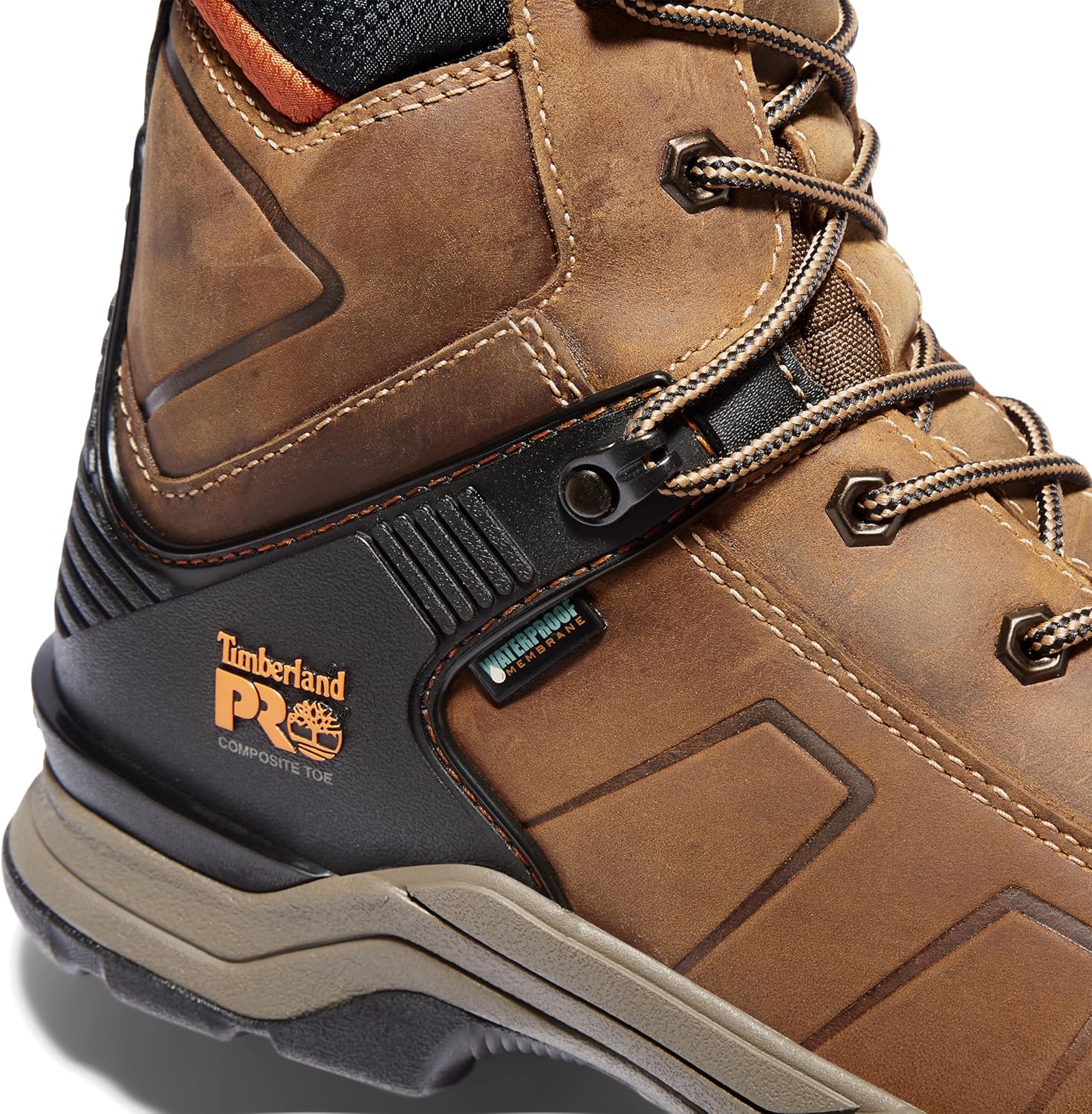 Timberland PRO мужские Hypercharge 8 дюймовые рабочие ботинки с композитным защитным носком и водонепроницаемостью, Brown Distressed — фото 3