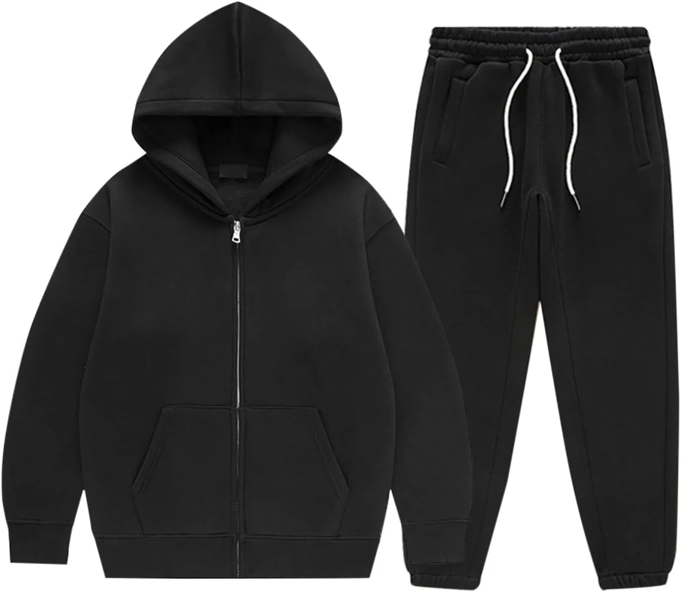 Детский спортивный костюм из 2 предметов, хлопковый, Black