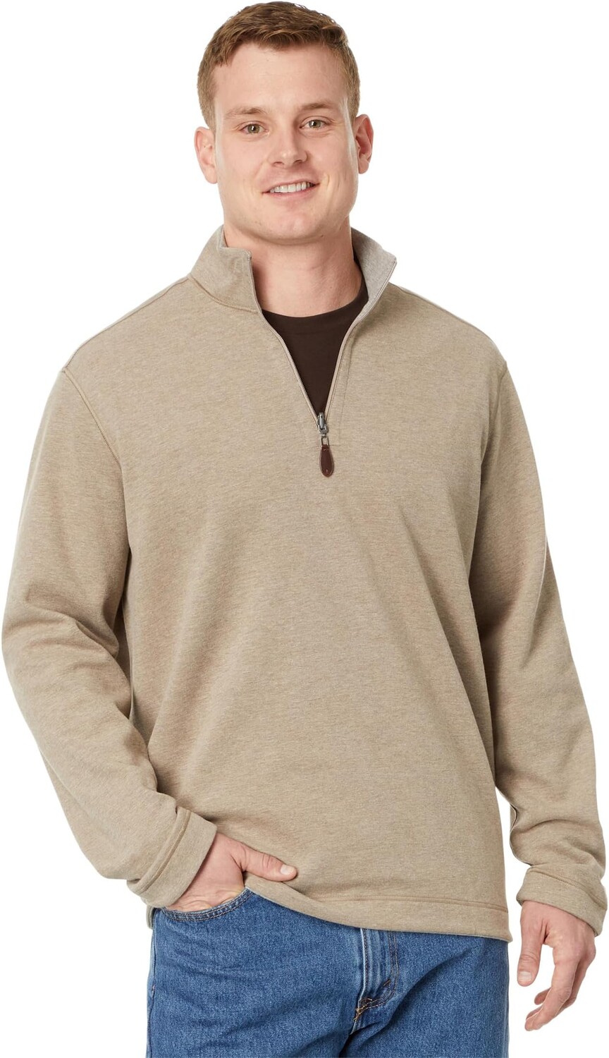 

Свитер Reversible 1/4 Zip Johnston & Murphy, цвет Oatmeal/Gray