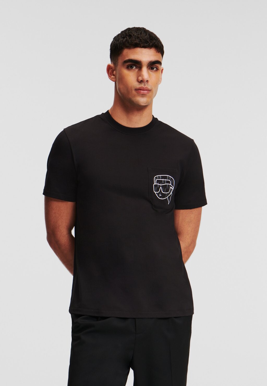 

Футболка с принтом IKONIK MONOGRAM KARL LAGERFELD, черный