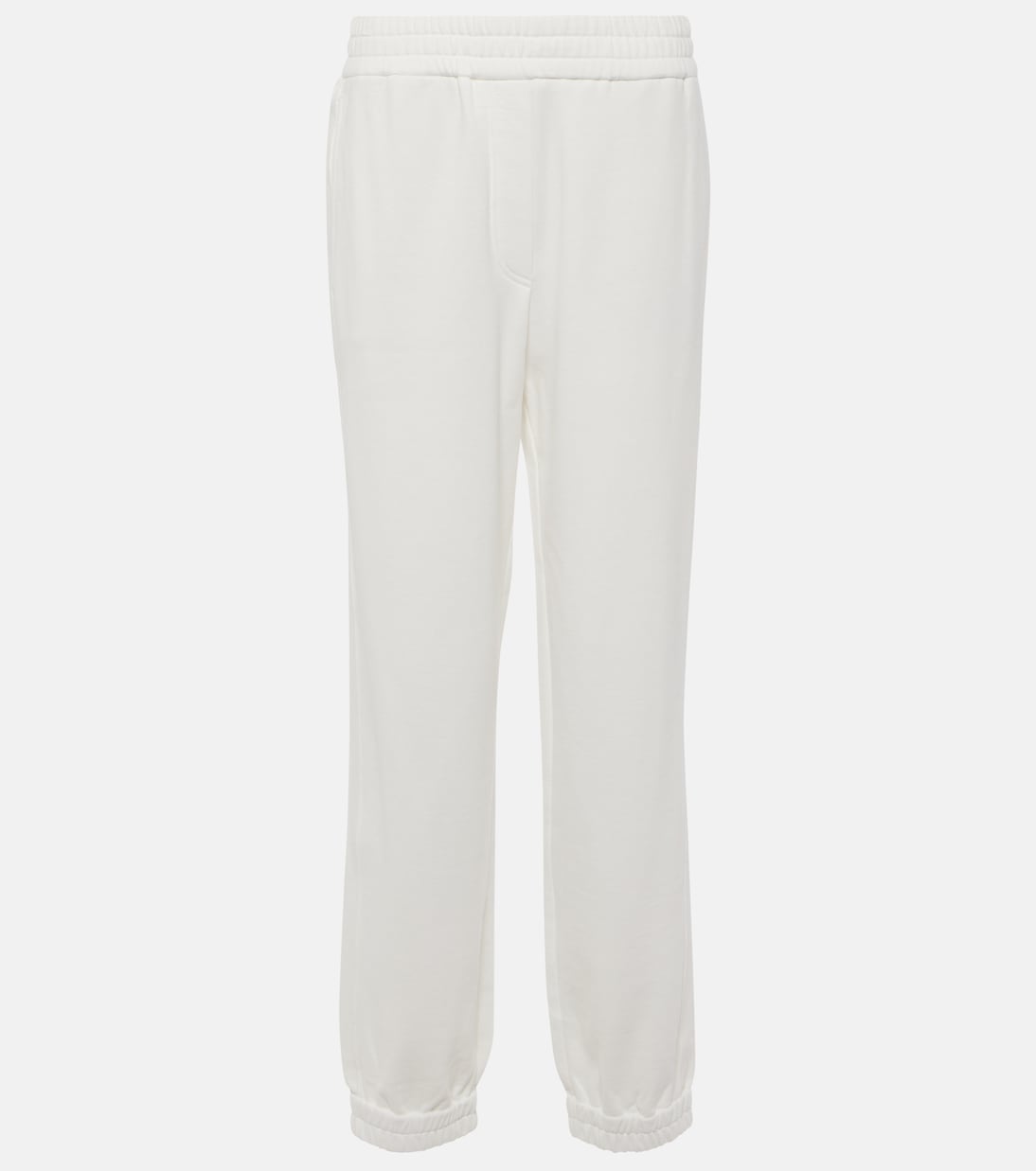 

Спортивные брюки из хлопкового джерси Brunello Cucinelli, белый
